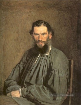  Ivan Peintre - Portrait de l’écrivain Léon Tolstoï démocratique Ivan Kramskoi